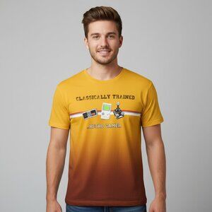 Nintendo Gameboy Classically Trained Retro Gamer Yellow Shirt Size M